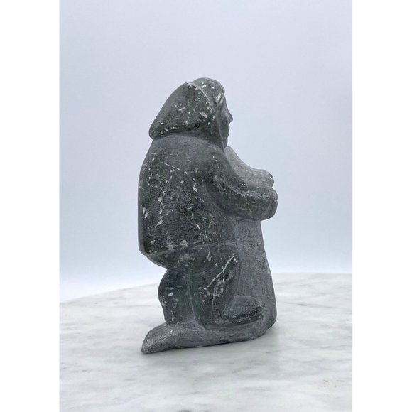Soapstone Inuit Sculpture Carving Hand Carved Numbered Figure - Picture 5 of 14